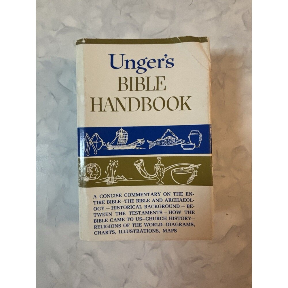 Vintage Unger's Bible Handbook Hardcover 1967 Moody Press 1st Edition Commentary